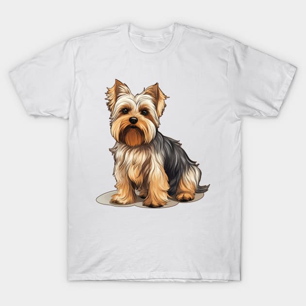Biewer Terrier Dog Illustration T-Shirt by whyitsme